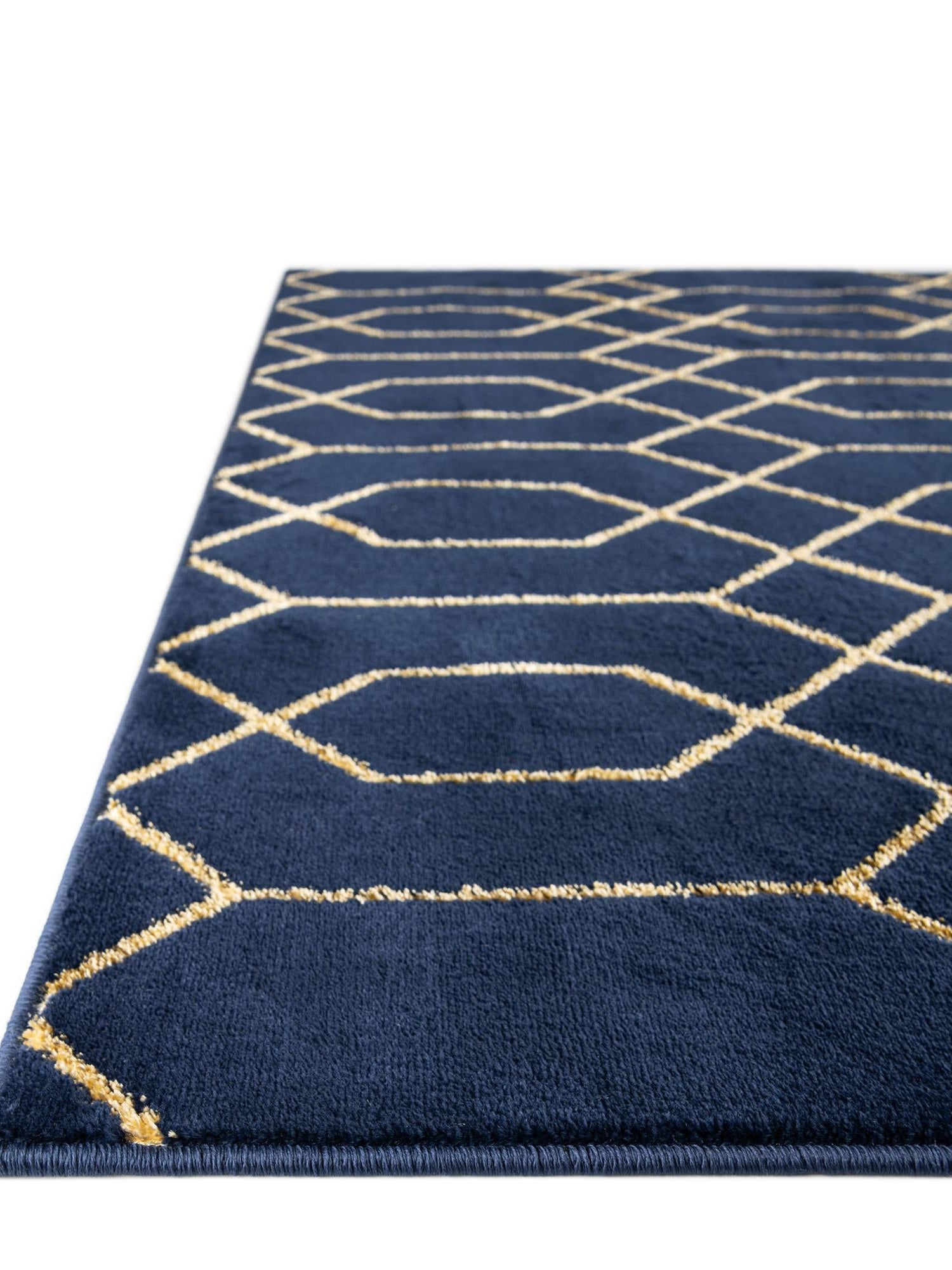 Navy Blue Gold 2' x 3' 1 Marilyn Monroe Glam Rectangle Area Rug 70% Polypropylene & 30% Polyester Vivid Geometric Modern Carpet for Interior Home Decor for Sale at Rug Engine