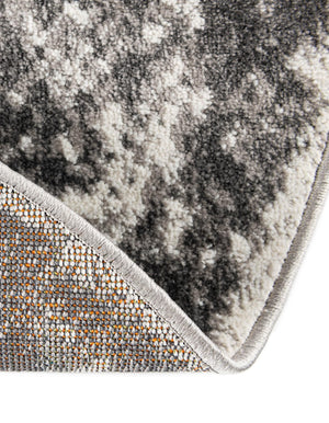 Gray 4' 1 x 4' 1 Rosso Round Area Rug Vintage Distressed Faded Traditional Design Carpet for Unique Home Interior Design for Sale at Rug Engine