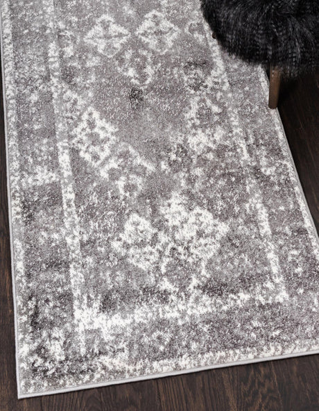Gray 2' x 6' 1 Rosso Runner Area Rug Vintage Distressed Faded Traditional Design Carpet for Unique Home Interior Design for Sale at Rug Engine