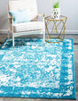 Blue 9' x 12' 2 Rosso Rectangle Area Rug Vintage Distressed Faded Traditional Design Carpet for Unique Home Interior Design for Sale at Rug Engine