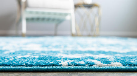 Blue 9' x 12' 2 Rosso Rectangle Area Rug Vintage Distressed Faded Traditional Design Carpet for Unique Home Interior Design for Sale at Rug Engine