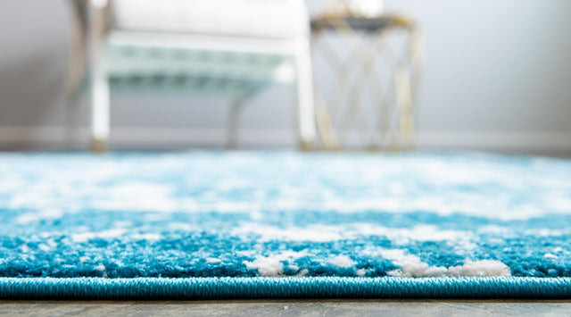 Blue 9' x 12' 2 Rosso Rectangle Area Rug Vintage Distressed Faded Traditional Design Carpet for Unique Home Interior Design for Sale at Rug Engine
