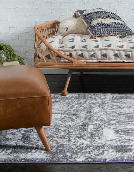 Gray 5' 1 x 8' Rosso Rectangle Area Rug Vintage Distressed Faded Traditional Design Carpet for Unique Home Interior Design for Sale at Rug Engine