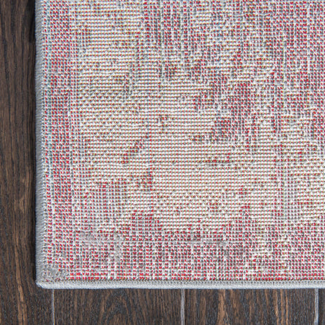 Gray 8' x 10' Rosso Rectangle Area Rug Vintage Distressed Faded Traditional Design Carpet for Unique Home Interior Design for Sale at Rug Engine