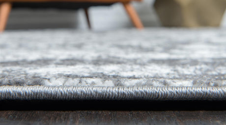 Gray 4' 1 x 4' 1 Rosso Round Area Rug Vintage Distressed Faded Traditional Design Carpet for Unique Home Interior Design for Sale at Rug Engine