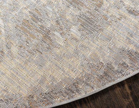 Gray 4' 1 x 4' 1 Rosso Round Area Rug Vintage Distressed Faded Traditional Design Carpet for Unique Home Interior Design for Sale at Rug Engine