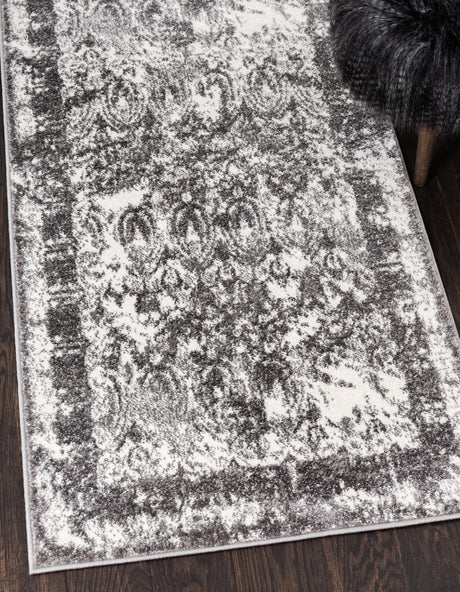Gray 2' x 6' 1 Rosso Runner Area Rug Vintage Distressed Faded Traditional Design Carpet for Unique Home Interior Design for Sale at Rug Engine