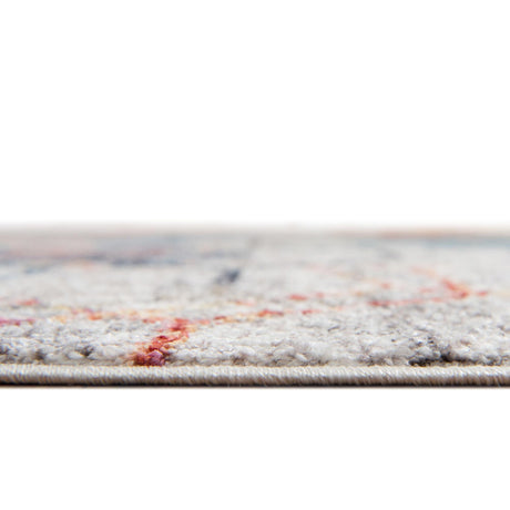 White 8' x 8' Rainbow Square Area Rug Colorful Modern Unique Carpet for Living Rooms, Dining, Bedrooms, Office, Dorms for Sale at Rug Engine