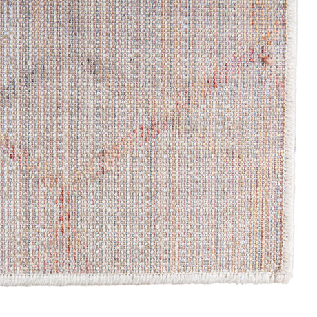 White 8' x 8' Rainbow Square Area Rug Colorful Modern Unique Carpet for Living Rooms, Dining, Bedrooms, Office, Dorms for Sale at Rug Engine