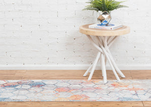 White 2' x 6' 1 Rainbow Runner Area Rug Colorful Modern Unique Carpet for Living Rooms, Dining, Bedrooms, Office, Dorms for Sale at Rug Engine