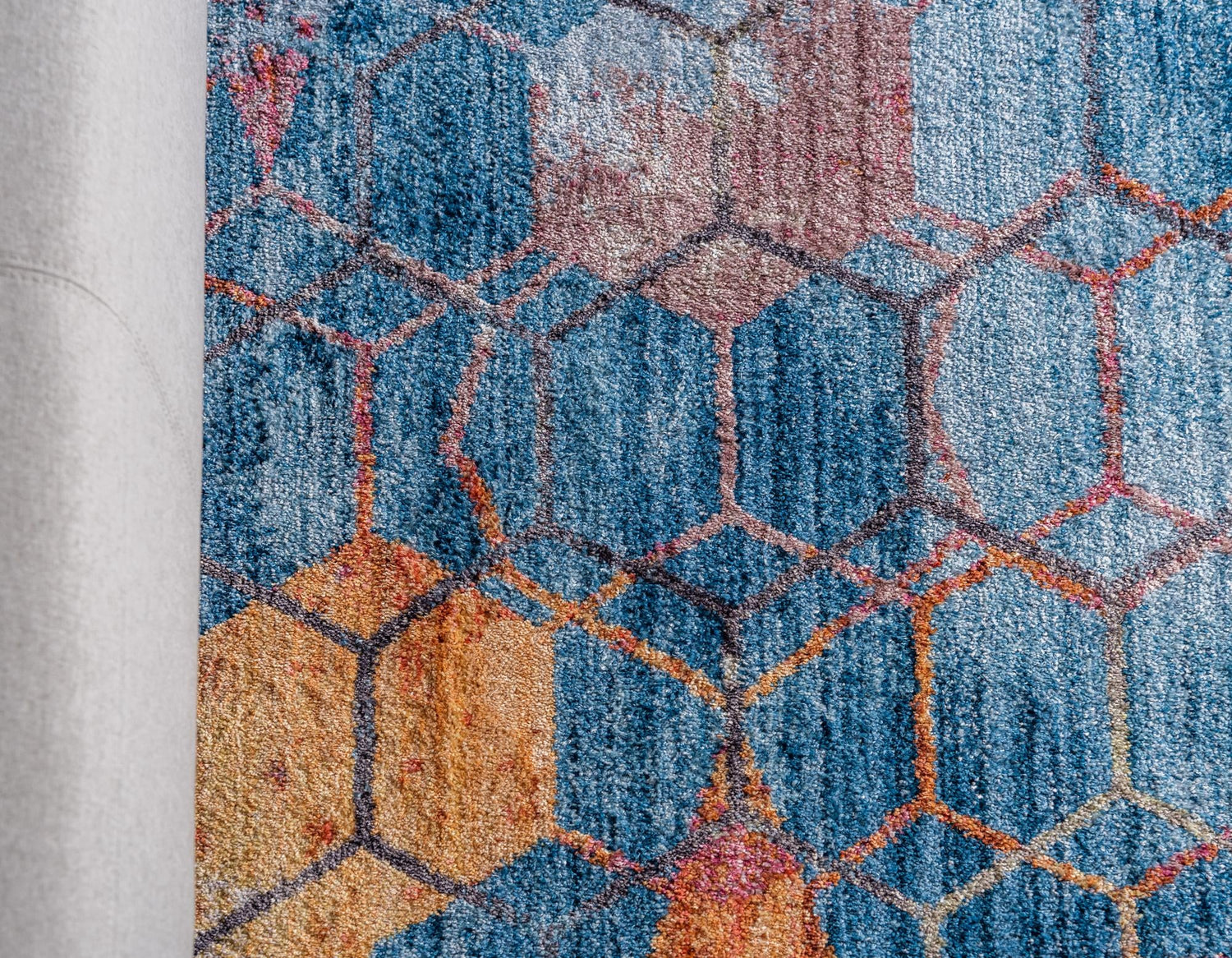 Blue 2' 2 x 3' 1 Rainbow Rectangle Area Rug Colorful Modern Unique Carpet for Living Rooms, Dining, Bedrooms, Office, Dorms for Sale at Rug Engine