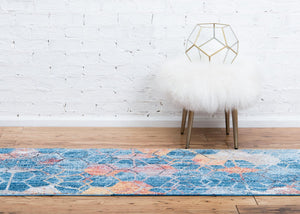 Blue 2' x 6' 1 Rainbow Runner Area Rug Colorful Modern Unique Carpet for Living Rooms, Dining, Bedrooms, Office, Dorms for Sale at Rug Engine