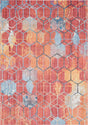 Red 7' 1 x 10' Rainbow Rectangle Area Rug Colorful Modern Unique Carpet for Living Rooms, Dining, Bedrooms, Office, Dorms for Sale at Rug Engine