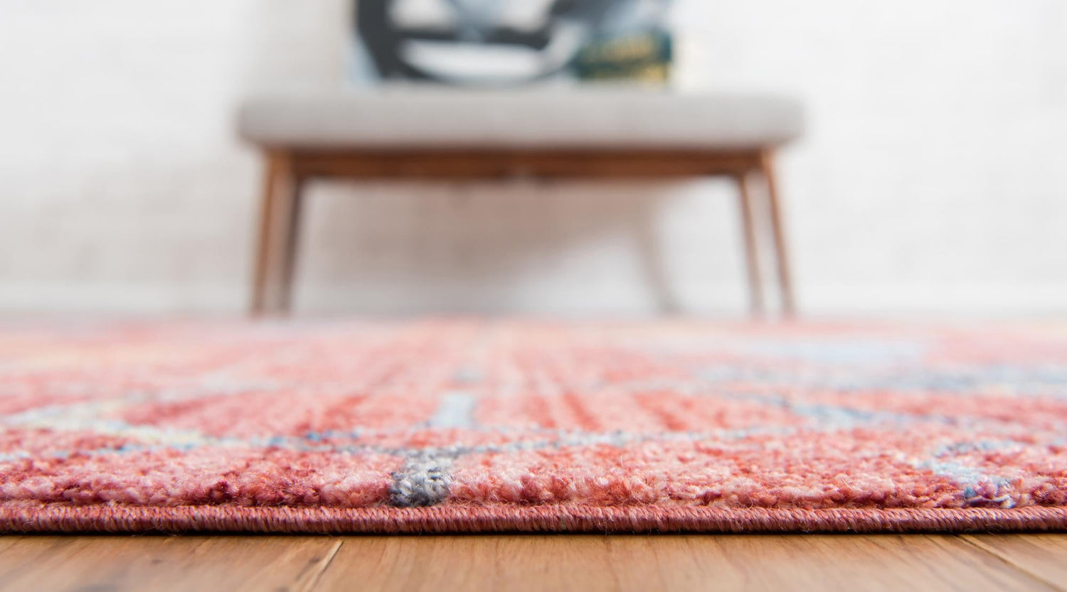 Red 8' x 11' Rainbow Rectangle Area Rug Colorful Modern Unique Carpet for Living Rooms, Dining, Bedrooms, Office, Dorms for Sale at Rug Engine