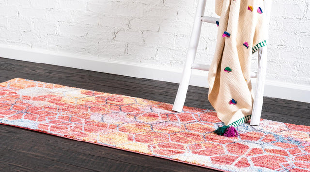 Red 2' x 6' 1 Rainbow Runner Area Rug Colorful Modern Unique Carpet for Living Rooms, Dining, Bedrooms, Office, Dorms for Sale at Rug Engine