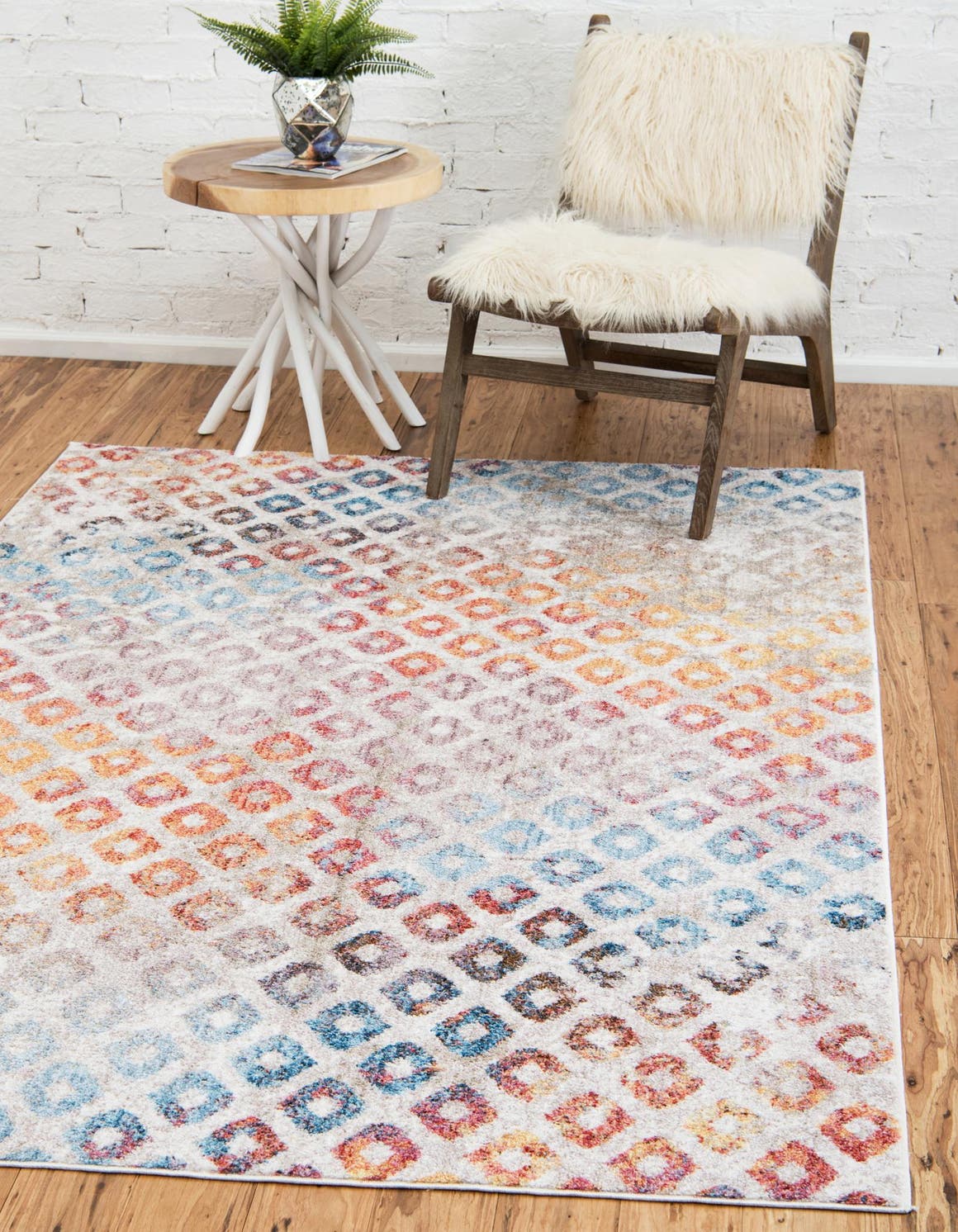 Multicolor 10' x 13' 1 Rainbow Rectangle Area Rug Colorful Modern Unique Carpet for Living Rooms, Dining, Bedrooms, Office, Dorms for Sale at Rug Engine