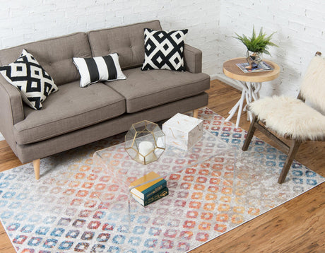 Multicolor 10' x 13' 1 Rainbow Rectangle Area Rug Colorful Modern Unique Carpet for Living Rooms, Dining, Bedrooms, Office, Dorms for Sale at Rug Engine