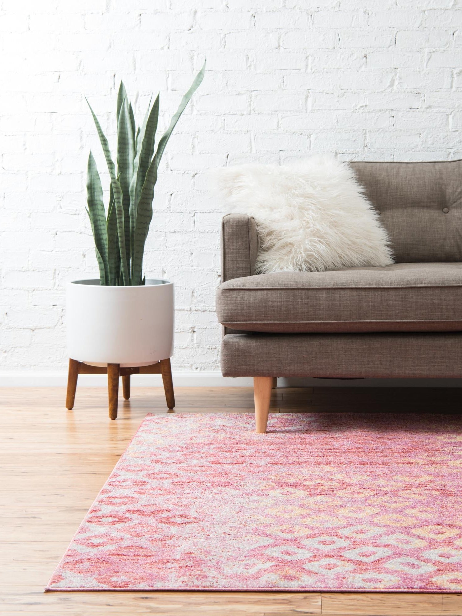 Pink 2' 2 x 3' 1 Rainbow Rectangle Area Rug Colorful Modern Unique Carpet for Living Rooms, Dining, Bedrooms, Office, Dorms for Sale at Rug Engine