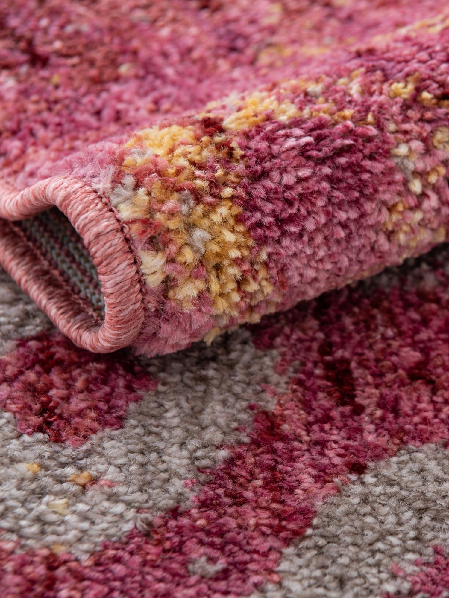 Pink 3' 3 x 5' 3 Rainbow Rectangle Area Rug Colorful Modern Unique Carpet for Living Rooms, Dining, Bedrooms, Office, Dorms for Sale at Rug Engine
