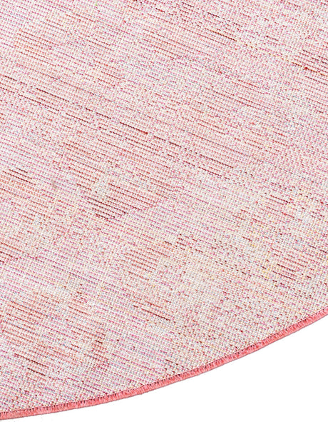 Pink 6' 1 x 6' 1 Rainbow Round Area Rug Colorful Modern Unique Carpet for Living Rooms, Dining, Bedrooms, Office, Dorms for Sale at Rug Engine