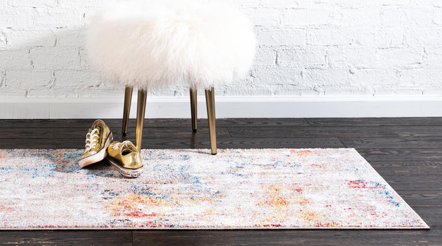 Multicolor 2' 7 x 10' Rainbow Runner Area Rug Colorful Modern Unique Carpet for Living Rooms, Dining, Bedrooms, Office, Dorms for Sale at Rug Engine