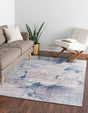 Blue Gray 8' x 11' Rainbow Rectangle Area Rug Colorful Modern Unique Carpet for Living Rooms, Dining, Bedrooms, Office, Dorms for Sale at Rug Engine