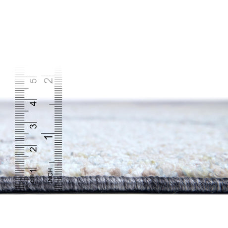 Blue Gray 7' x 10' Rainbow Rectangle Area Rug Colorful Modern Unique Carpet for Living Rooms, Dining, Bedrooms, Office, Dorms for Sale at Rug Engine