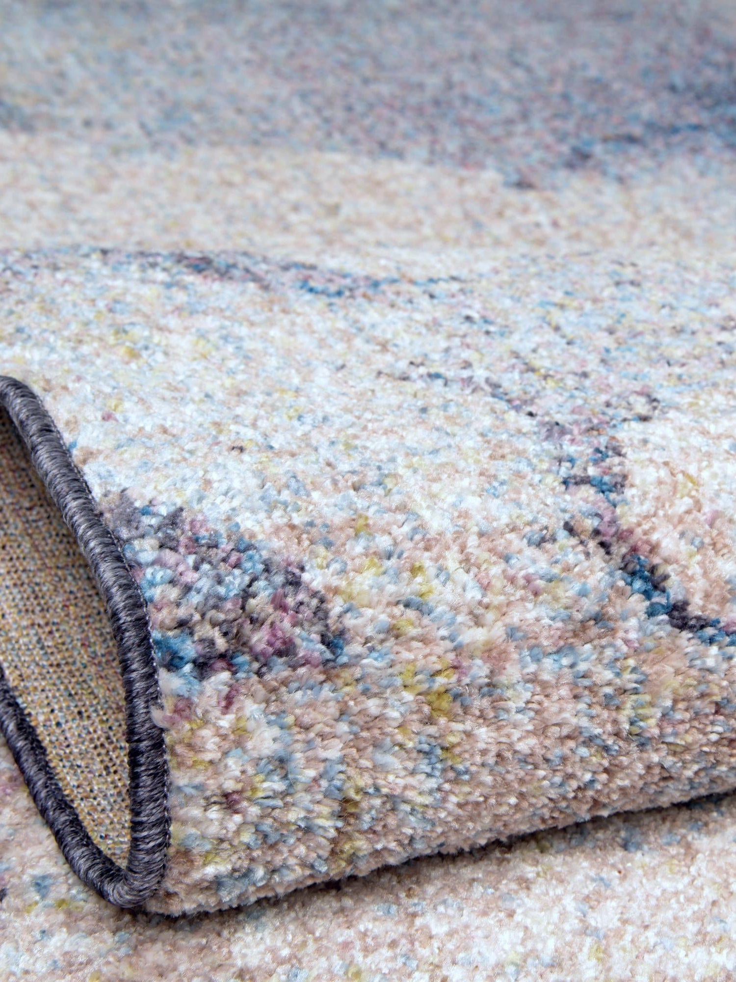 Blue Gray 8' x 11' Rainbow Rectangle Area Rug Colorful Modern Unique Carpet for Living Rooms, Dining, Bedrooms, Office, Dorms for Sale at Rug Engine