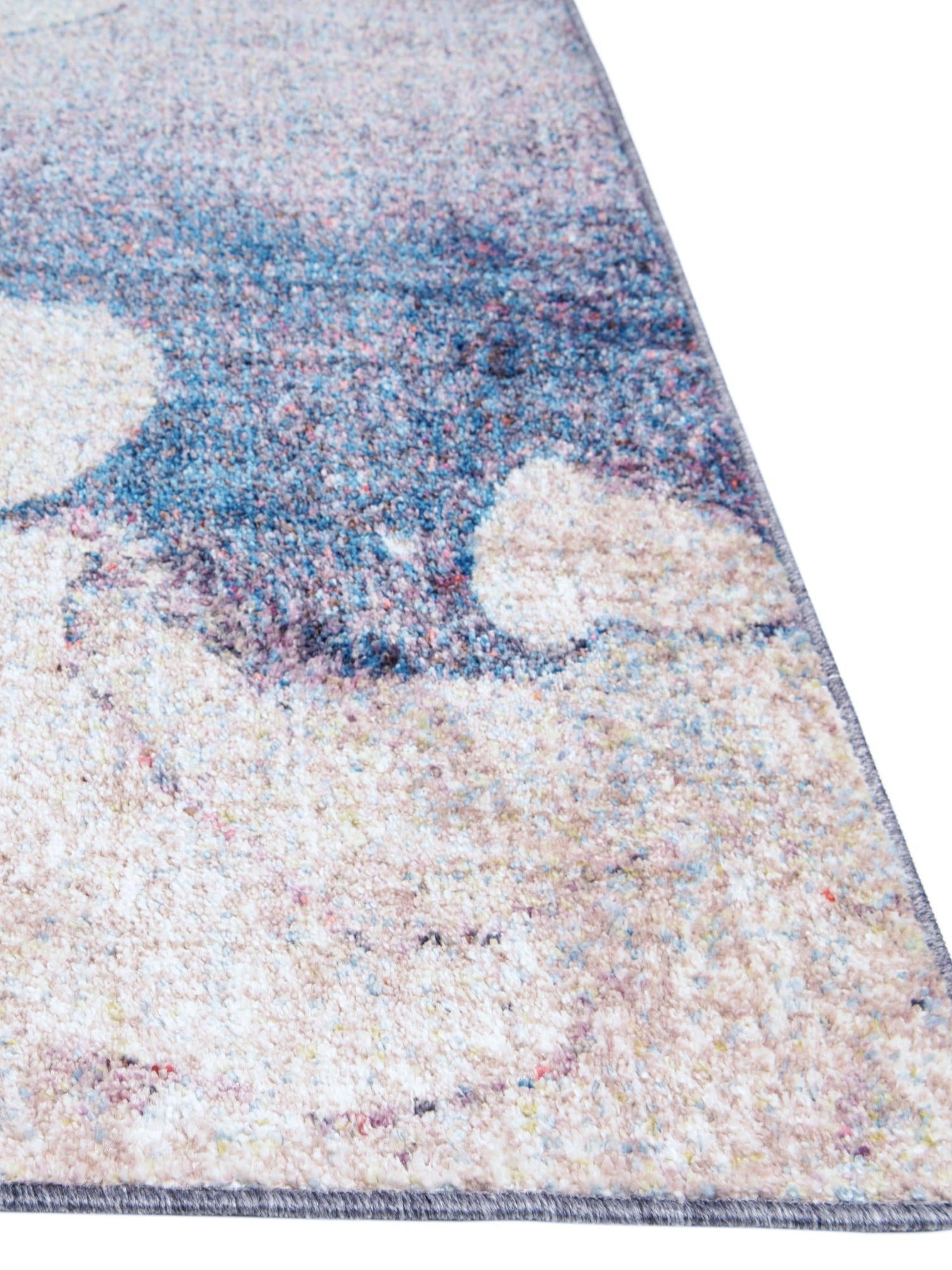Blue Gray 8' x 11' Rainbow Rectangle Area Rug Colorful Modern Unique Carpet for Living Rooms, Dining, Bedrooms, Office, Dorms for Sale at Rug Engine