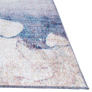 Blue Gray 8' x 11' Rainbow Rectangle Area Rug Colorful Modern Unique Carpet for Living Rooms, Dining, Bedrooms, Office, Dorms for Sale at Rug Engine