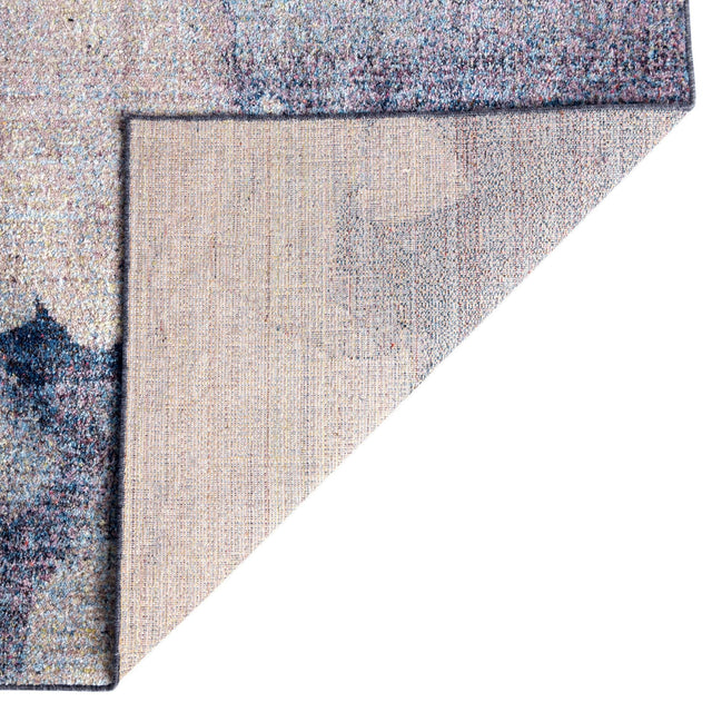 Blue Gray 8' x 11' Rainbow Rectangle Area Rug Colorful Modern Unique Carpet for Living Rooms, Dining, Bedrooms, Office, Dorms for Sale at Rug Engine
