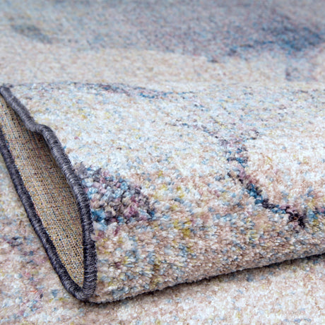 Blue Gray 8' x 8' Rainbow Square Area Rug Colorful Modern Unique Carpet for Living Rooms, Dining, Bedrooms, Office, Dorms for Sale at Rug Engine