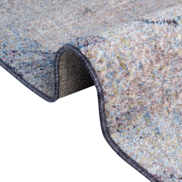 Blue Gray 8' x 8' Rainbow Square Area Rug Colorful Modern Unique Carpet for Living Rooms, Dining, Bedrooms, Office, Dorms for Sale at Rug Engine