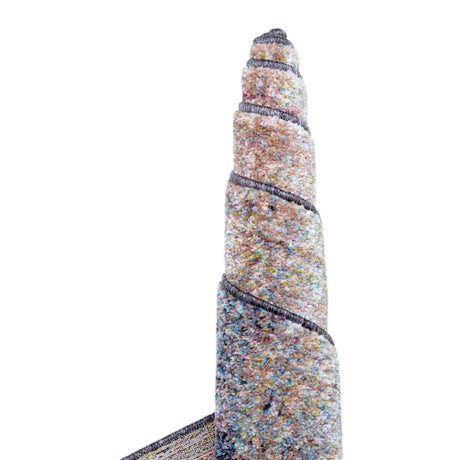 Blue Gray 8' x 8' Rainbow Square Area Rug Colorful Modern Unique Carpet for Living Rooms, Dining, Bedrooms, Office, Dorms for Sale at Rug Engine