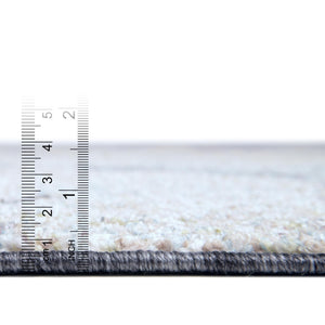 Blue Gray 6' 1 x 6' 1 Rainbow Round Area Rug Colorful Modern Unique Carpet for Living Rooms, Dining, Bedrooms, Office, Dorms for Sale at Rug Engine