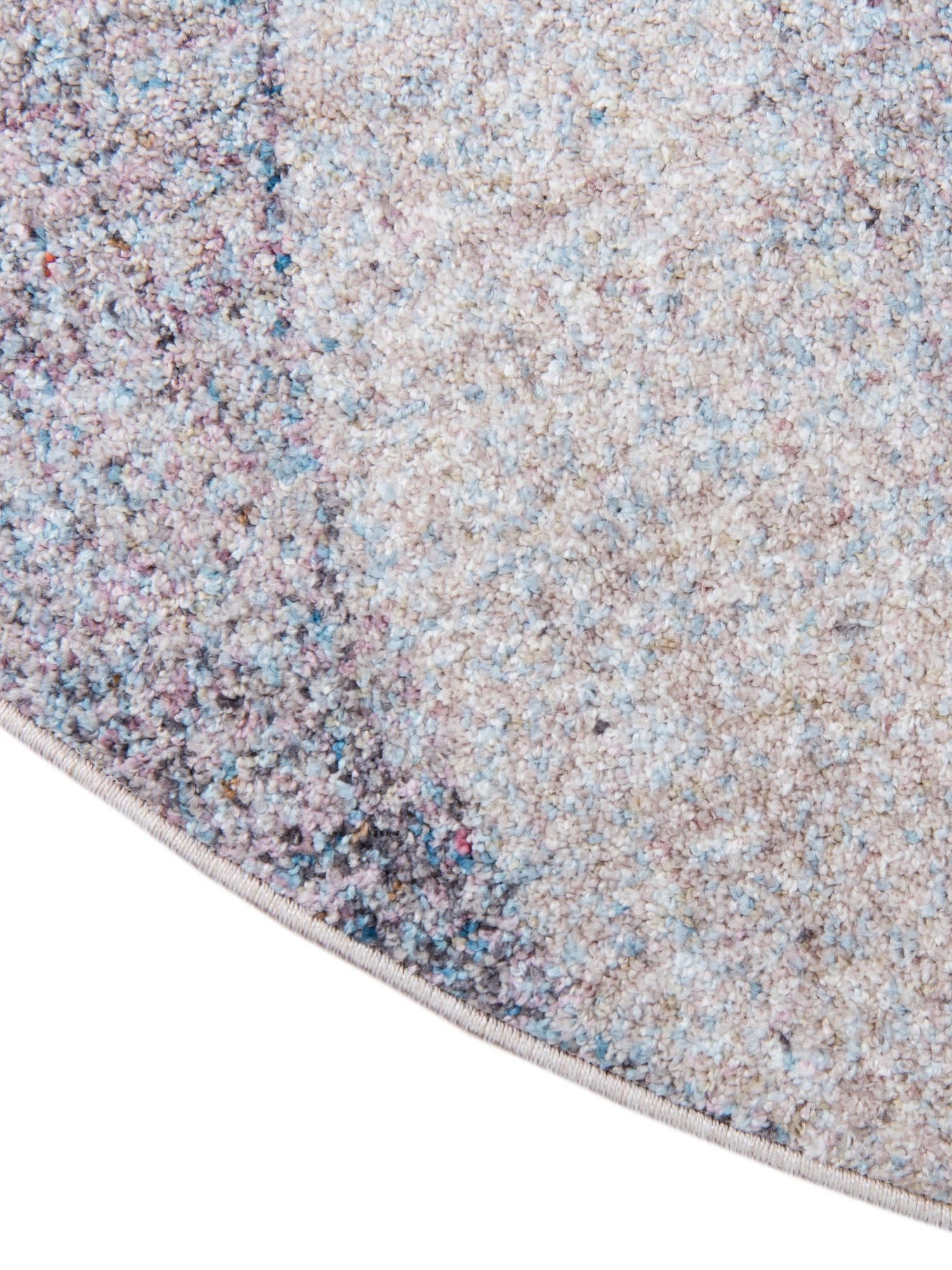 Blue Gray 6' 1 x 6' 1 Rainbow Round Area Rug Colorful Modern Unique Carpet for Living Rooms, Dining, Bedrooms, Office, Dorms for Sale at Rug Engine