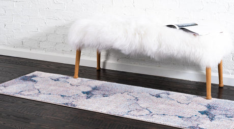 Blue Gray 2' x 6' 1 Rainbow Runner Area Rug Colorful Modern Unique Carpet for Living Rooms, Dining, Bedrooms, Office, Dorms for Sale at Rug Engine