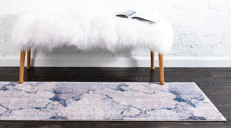 Blue Gray 2' x 6' 1 Rainbow Runner Area Rug Colorful Modern Unique Carpet for Living Rooms, Dining, Bedrooms, Office, Dorms for Sale at Rug Engine