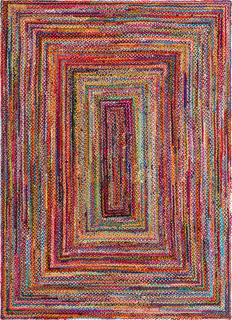 Multicolor 10' x 14' 1 Braided Chindi Rectangle Rug