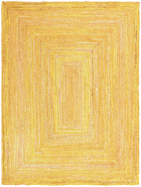 Yellow Orange 9' x 12' 2 Braided Chindi Rectangle Rug