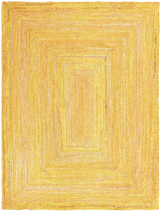 Yellow Orange 9' x 12' 2 Braided Chindi Rectangle Rug