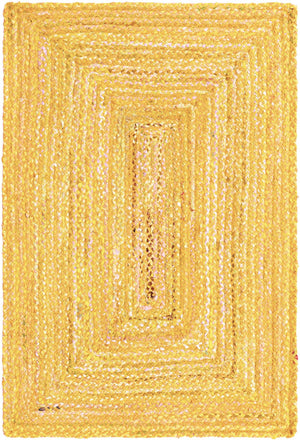 Yellow Orange 4' 1 x 6' 1 Braided Chindi Rectangle Rug