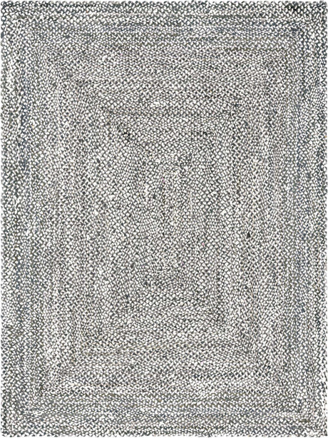 Gray 9' x 12' Braided Chindi Rectangle Rug