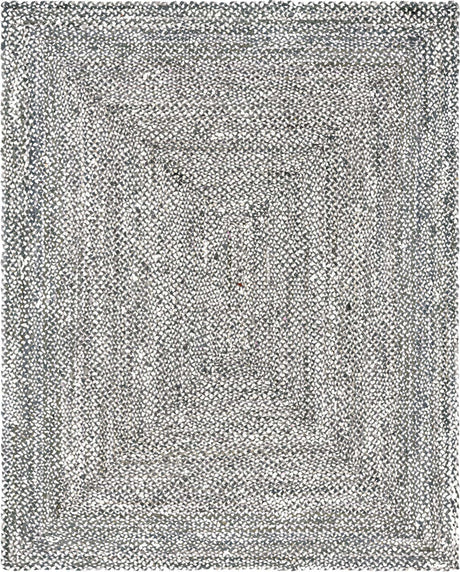 Gray 8' x 10' Braided Chindi Rectangle Rug