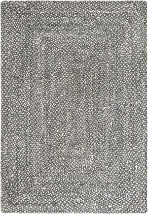 Gray 6' 1 x 9' Braided Chindi Rectangle Rug