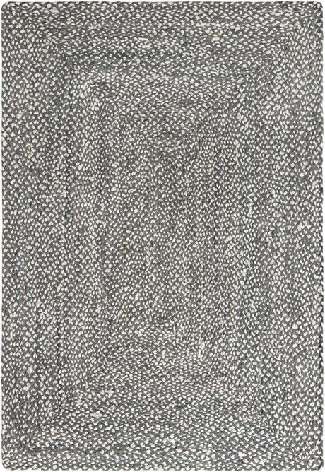 Gray 6' 1 x 9' Braided Chindi Rectangle Rug