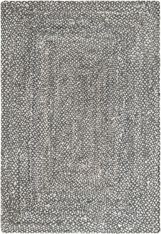 Gray 6' 1 x 9' Braided Chindi Rectangle Rug