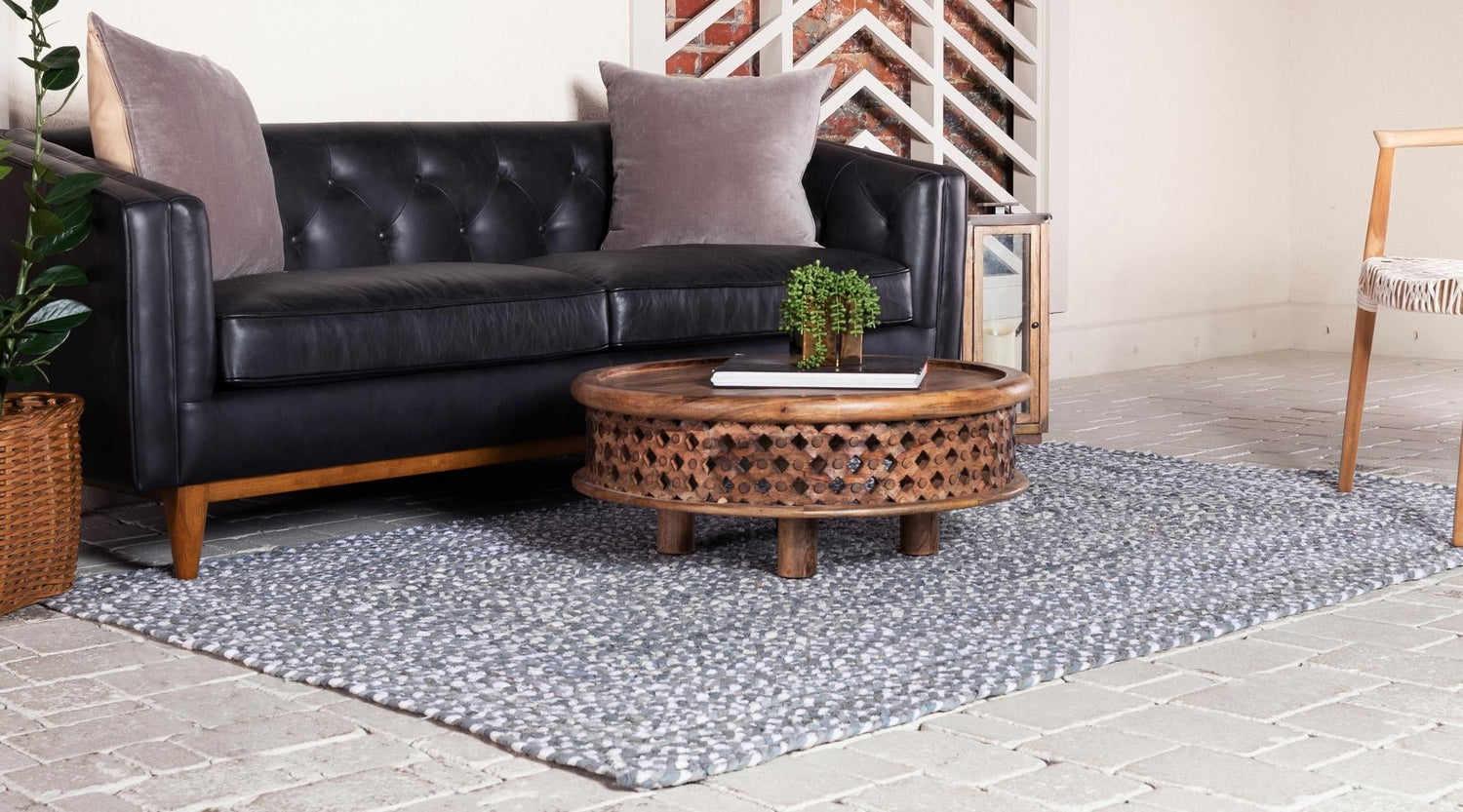 Gray 2' x 3' 1 Braided Chindi Rectangle Area Rug 100% Cotton Hand Braided Natural Eco-Friendly Boho Style Modern Carpet for Living Rooms Dining Office Dorm for Sale at Rug Engine