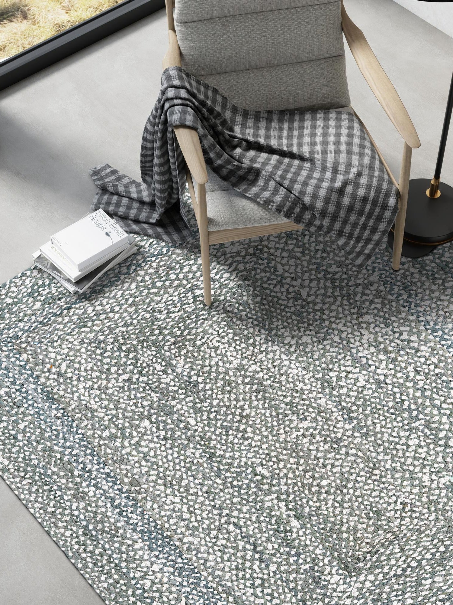 Gray 2' x 3' 1 Braided Chindi Rectangle Area Rug 100% Cotton Hand Braided Natural Eco-Friendly Boho Style Modern Carpet for Living Rooms Dining Office Dorm for Sale at Rug Engine