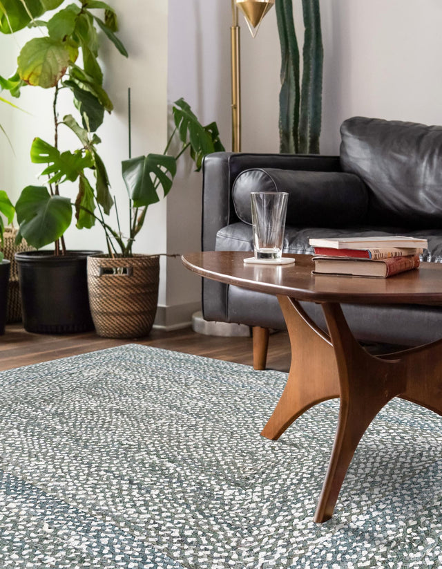 Gray 8' x 10' Braided Chindi Rectangle Rug